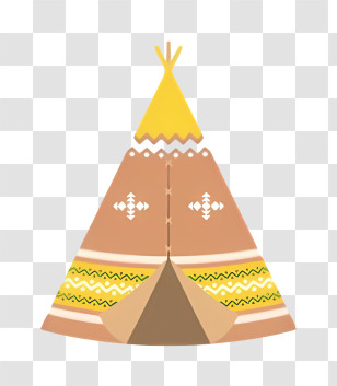 Icon - Yellow Tribal Teepee Transparent PNG