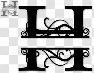 Letter Case H Font - Autocad Dxf - Monogram Transparent PNG