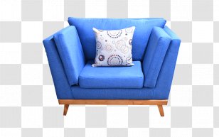 Sofa Bed Loveseat Couch Room - Cobalt Blue Transparent PNG