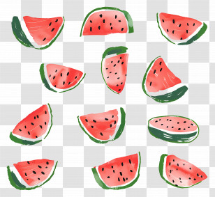 Summer Background - Fresh Watermelon Slices For Summer Transparent PNG