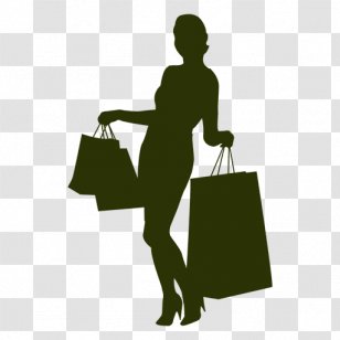 Silhouette Shopping Centre Bag Transparent PNG