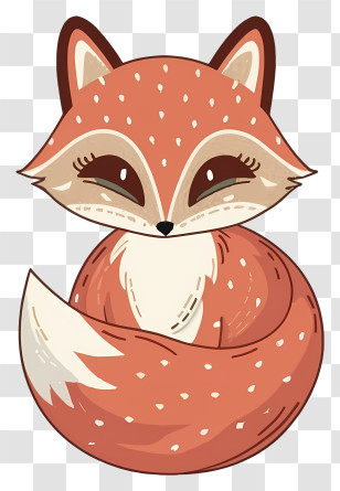 Red Fox - Cute Cartoon Fox Transparent PNG