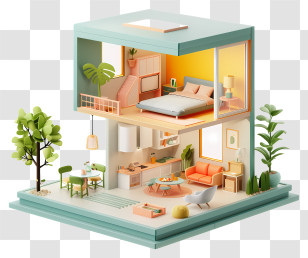 Real Estate - Cute Miniature Dollhouse Transparent PNG
