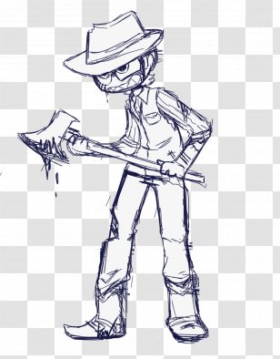 Line Art Headgear Cartoon Sketch - Hand - Graduation Character Transparent PNG