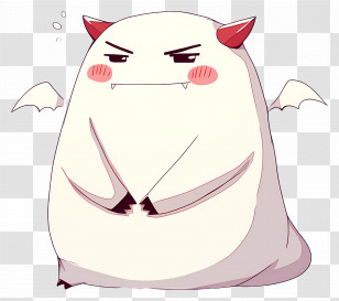 Flork Demon - Angry Cartoon Devil In Chibi Style Transparent PNG