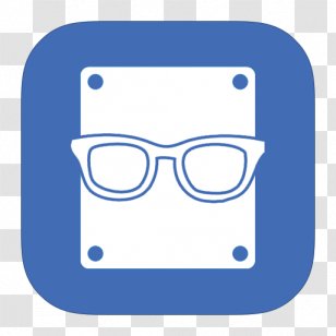 Blue Sunglasses Area Icon - MetroUI Apps Speccy Transparent PNG