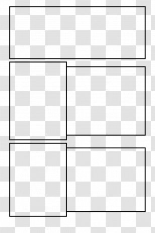 Paper White Black Square Rectangle - Line Art - Clean Transparent PNG