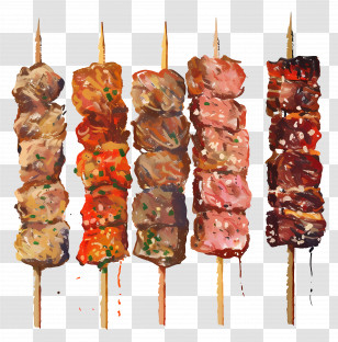 Meat Skewers - Grilled Meat Skewers Transparent PNG