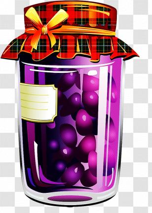 Mason Jar Purple Fruit Preserve Plant Food Transparent PNG