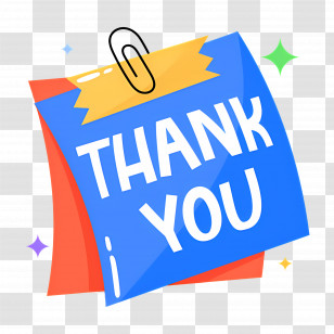 Thank You Note - Colorful Thank You Note Transparent PNG