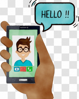 Videotelephony Mobile Phone Videophone Cartoon Telephone Transparent PNG