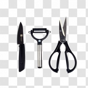 Ceramic Knife Scissors Stainless Steel - Kitchen - Carbonized Fruit Transparent PNG