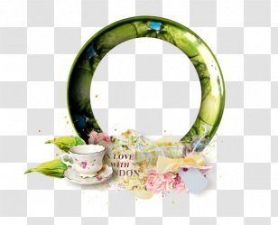 Circle Icon - Green - Round Emerald Floral Decorative Pattern Transparent PNG