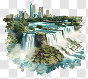 Niagara Falls - City Waterfall Landscape Transparent PNG