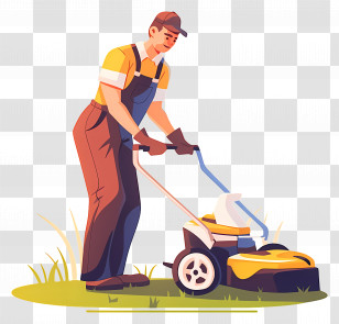 Lawn Mowers - Gardening With Lawn Mower Transparent PNG