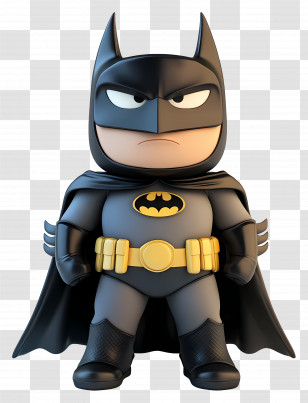 Cartoon Batman - Cute Batman Action Figure Transparent PNG