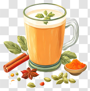 Indian Cuisine Masala Tea - Aromatic Spiced Tea With Herbs Transparent PNG
