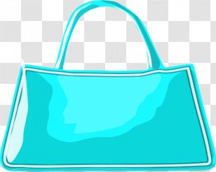 Handbag Diaper Bags Clip Art - Azure - Bag Transparent PNG