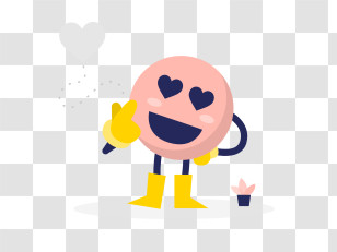 Face Emoji
 - Heart Eyes Emoji Character Transparent PNG