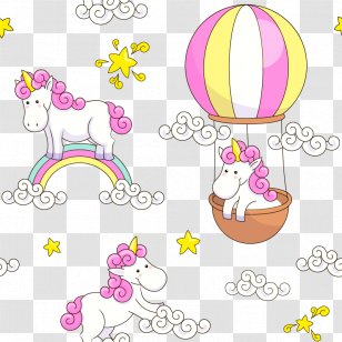 Paper Unicorn Horse Clip Art - Vector Rainbow Transparent PNG