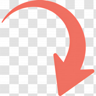 Curved Arrow - Red Curved Arrow Symbol Transparent PNG