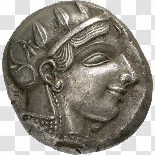 Ancient Greek Coinage Athens Laurium Tetradrachm - Athena - Coin Transparent PNG