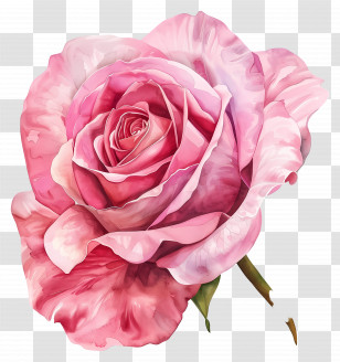 Watercolor Rose - Beautiful Red Rose Transparent PNG