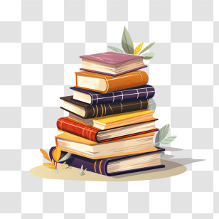 International Literacy Day - Stack Of Colorful Books Transparent PNG