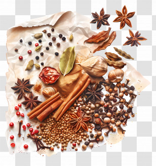 Assorted Spices - Aromatic Spices And Herbs For Cooking Transparent PNG