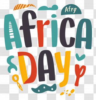 Africa Day - Africa Day Celebrative Typography Design Transparent PNG