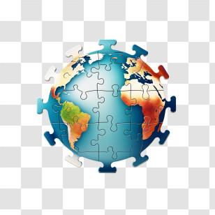 Globe - Puzzle Globe Illustration Transparent PNG
