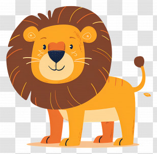 Lion - Cute Lion Illustration Transparent PNG