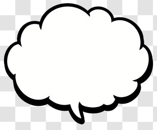 Text Box - Blank White Chat Bubble In Cartoon Style Transparent PNG