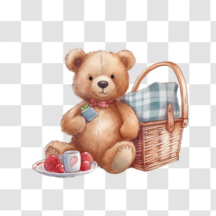 Teddy Bear
 - Teddy Bear With Picnic Basket Illustration Transparent PNG
