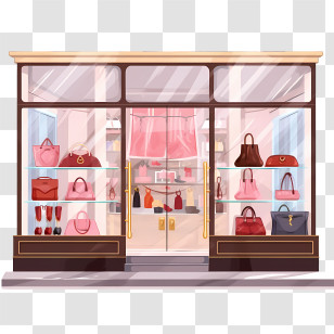 Handbag Store
 - Elegant Boutique Storefront Transparent PNG
