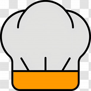 Chef Hat - Chef Hat With Orange Band Transparent PNG