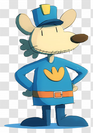 Dog Man - Cartoon Police Dog In Uniform Transparent PNG