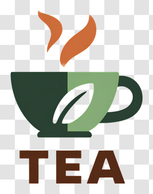Fall Tea - Green Tea Cup Icon Logo Transparent PNG