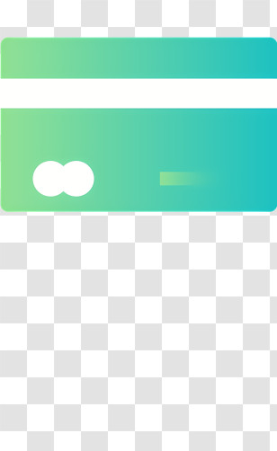Payment - Green Gradient Credit Card Transparent PNG