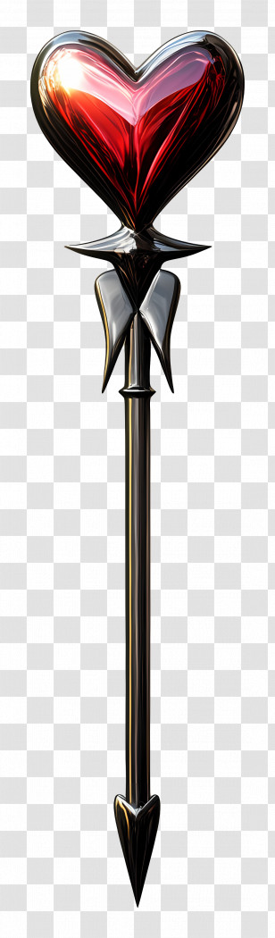 Love Arrow - Heart-Themed Decorative Wand Transparent PNG