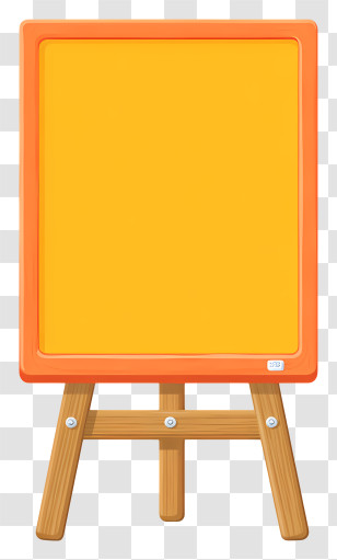 School Notice Board - Blank Chalkboard On Easel Transparent PNG