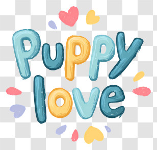 Puppy Love - Puppy Love Brush Lettering Transparent PNG
