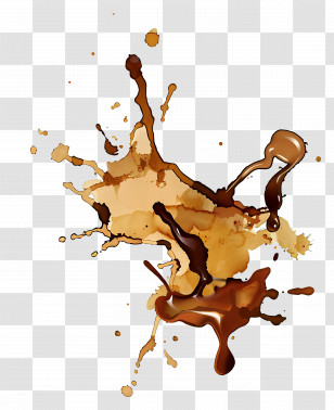 Coffee Stains - Brown Coffee Splashes Illustration Transparent PNG