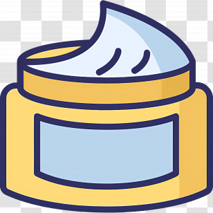 Beauty Cream - Yellow Cream Jar With Skincare Lotion Transparent PNG