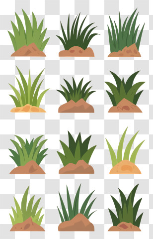 Grass - Green Grass Patches For Lawn Design Transparent PNG