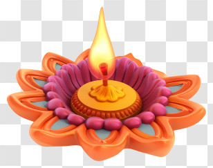 Diwali Diya - Beautiful Decorative Diya For Festival Of Lights Transparent PNG