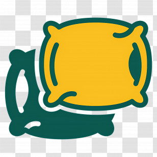 Sleeping Pillow - Yellow Pillow For Comfort Transparent PNG