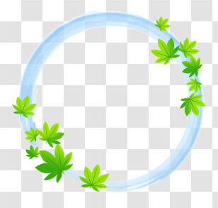 Green Maple Leaf Frame - Green Leaf Wreath Illustration Transparent PNG
