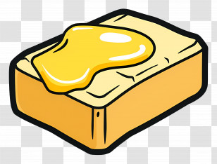 Butter - Butter On Toast Illustration Transparent PNG