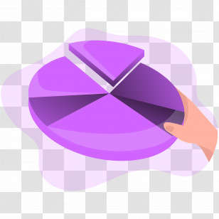 Pie Chart - Pie Chart With Hand Transparent PNG